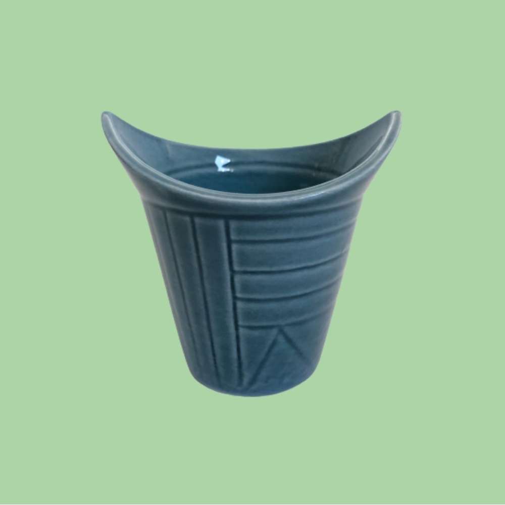 Vintage blue Rorstrand Sweden ceramic egg cup/tea light